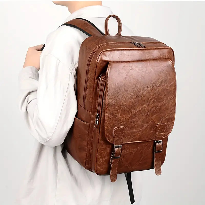 Leather backpack