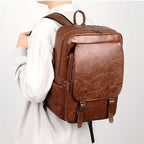 Leather backpack