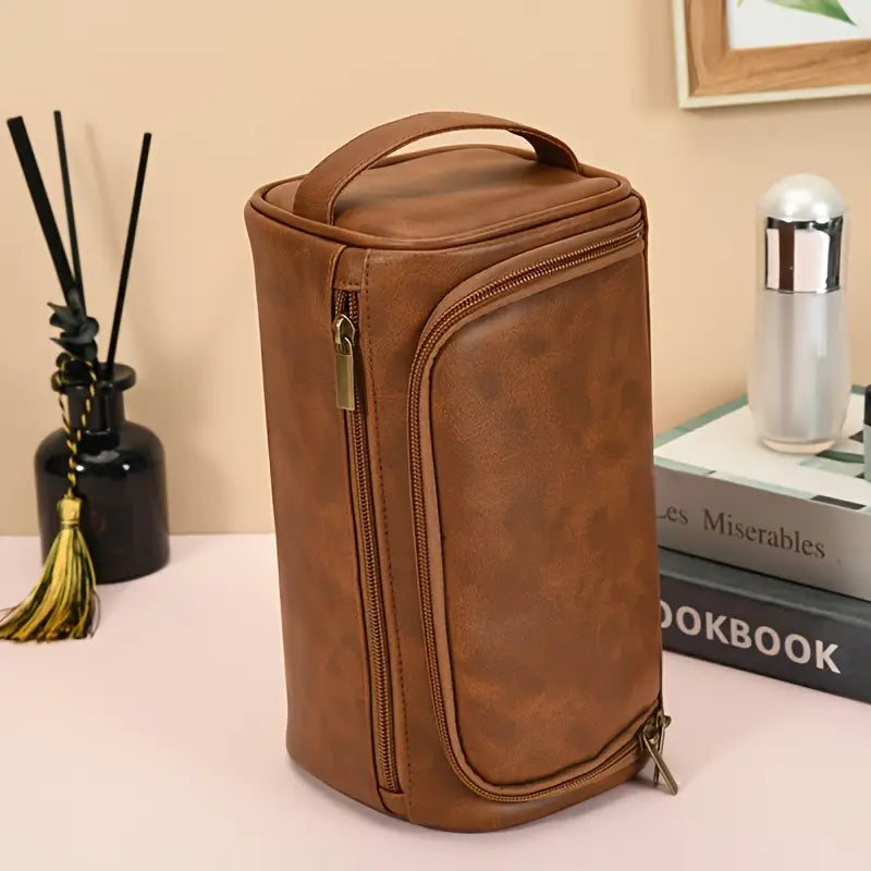 leather toiletry bag