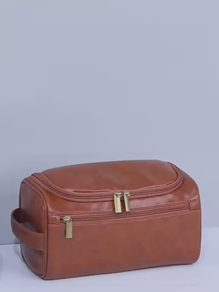 leather toiletry bag